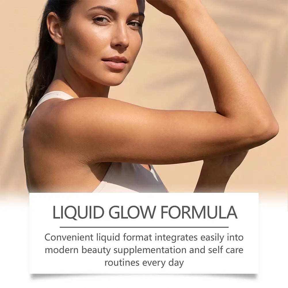 Sunleess Tanning Oral Liquid Sun Free Glow Patches Self Tanning with Beta Carotene Tannning Drops Drinkable for Glowing Skin