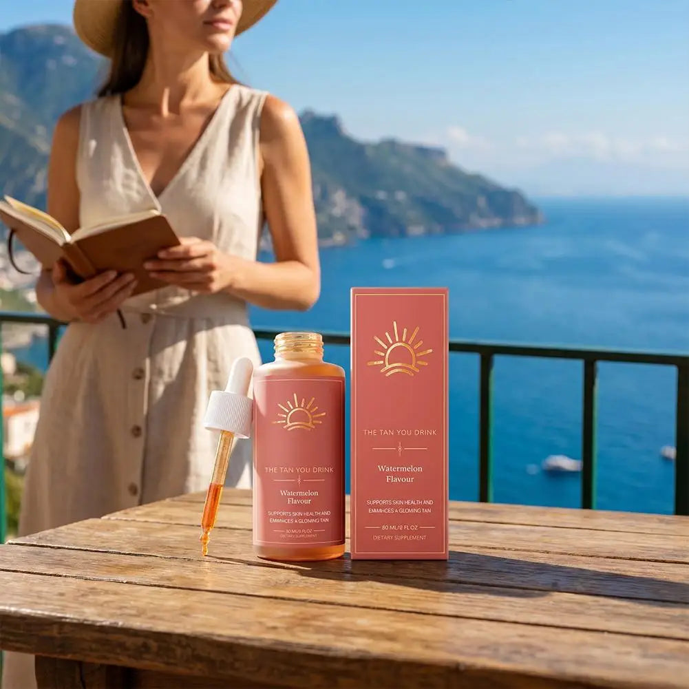 Sunleess Tanning Oral Liquid Sun Free Glow Patches Self Tanning with Beta Carotene Tannning Drops Drinkable for Glowing Skin