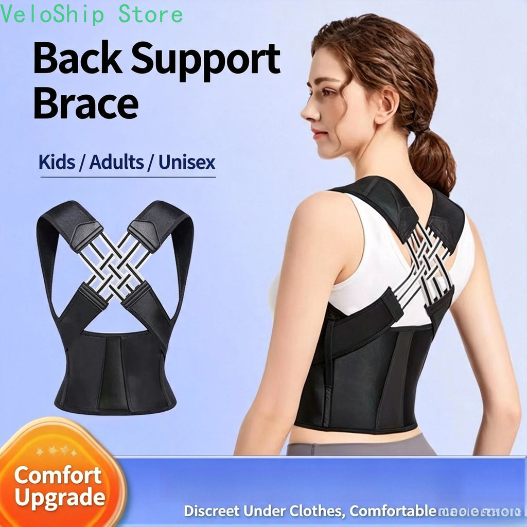 Adjustable Full Back Posture Corrector Back Brace Shoulder Straightener For Men Women Upper Lower Back Pain Relief Support Strap