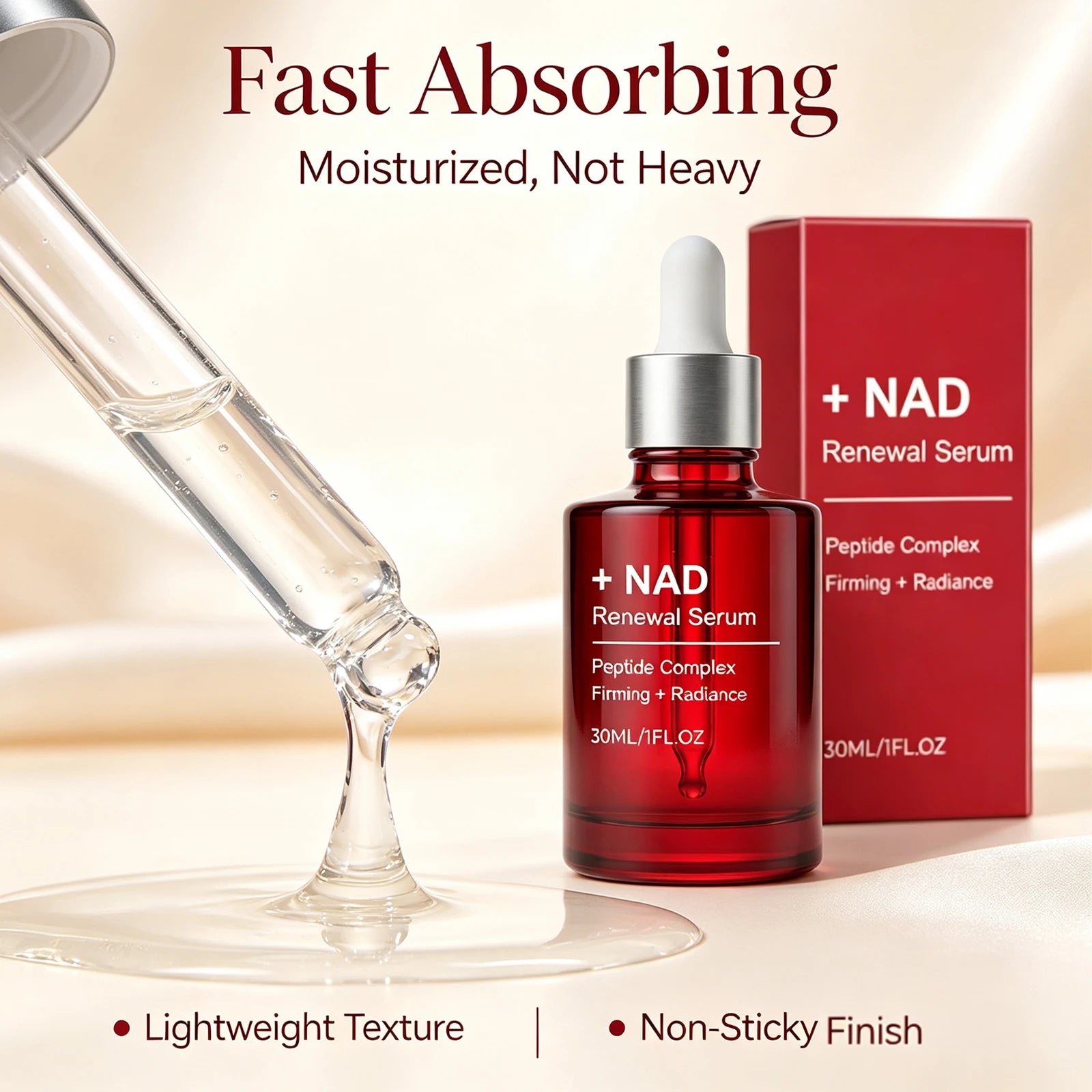 Radiance Serum Plumping Deep Hydration Smoothing Glow Booster Revitalizing Face Essence Lightweight Silky Serum