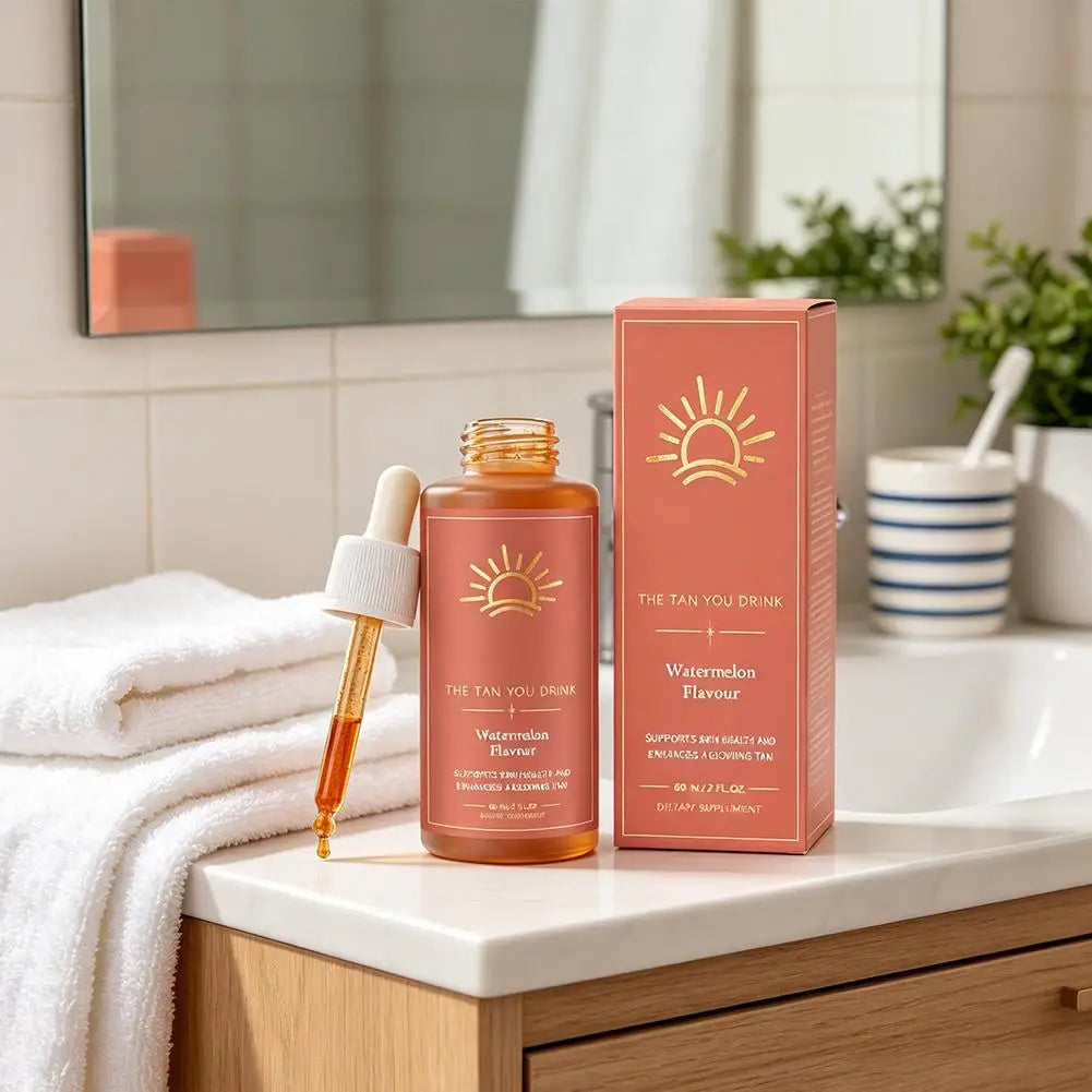 Sunleess Tanning Oral Liquid Sun Free Glow Patches Self Tanning with Beta Carotene Tannning Drops Drinkable for Glowing Skin