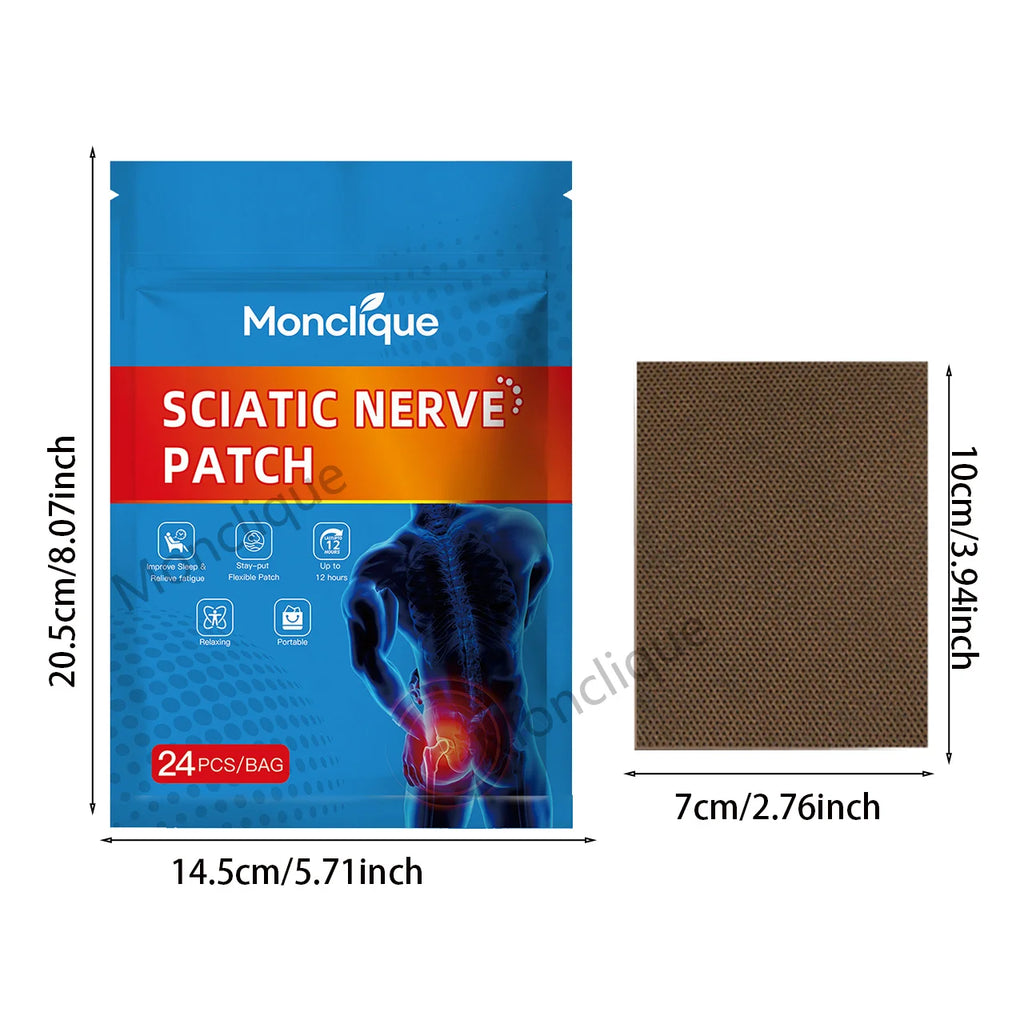 Sciatic Nerve Patch Buttocks Massage Soothing Bandage Breathable Acupuncture Pad Hip Care Patch Relax Body Electric Heating Pad