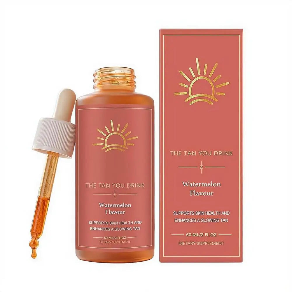 Sunleess Tanning Oral Liquid Sun Free Glow Patches Self Tanning with Beta Carotene Tannning Drops Drinkable for Glowing Skin