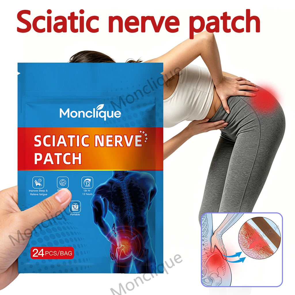 Sciatic Nerve Patch Buttocks Massage Soothing Bandage Breathable Acupuncture Pad Hip Care Patch Relax Body Electric Heating Pad