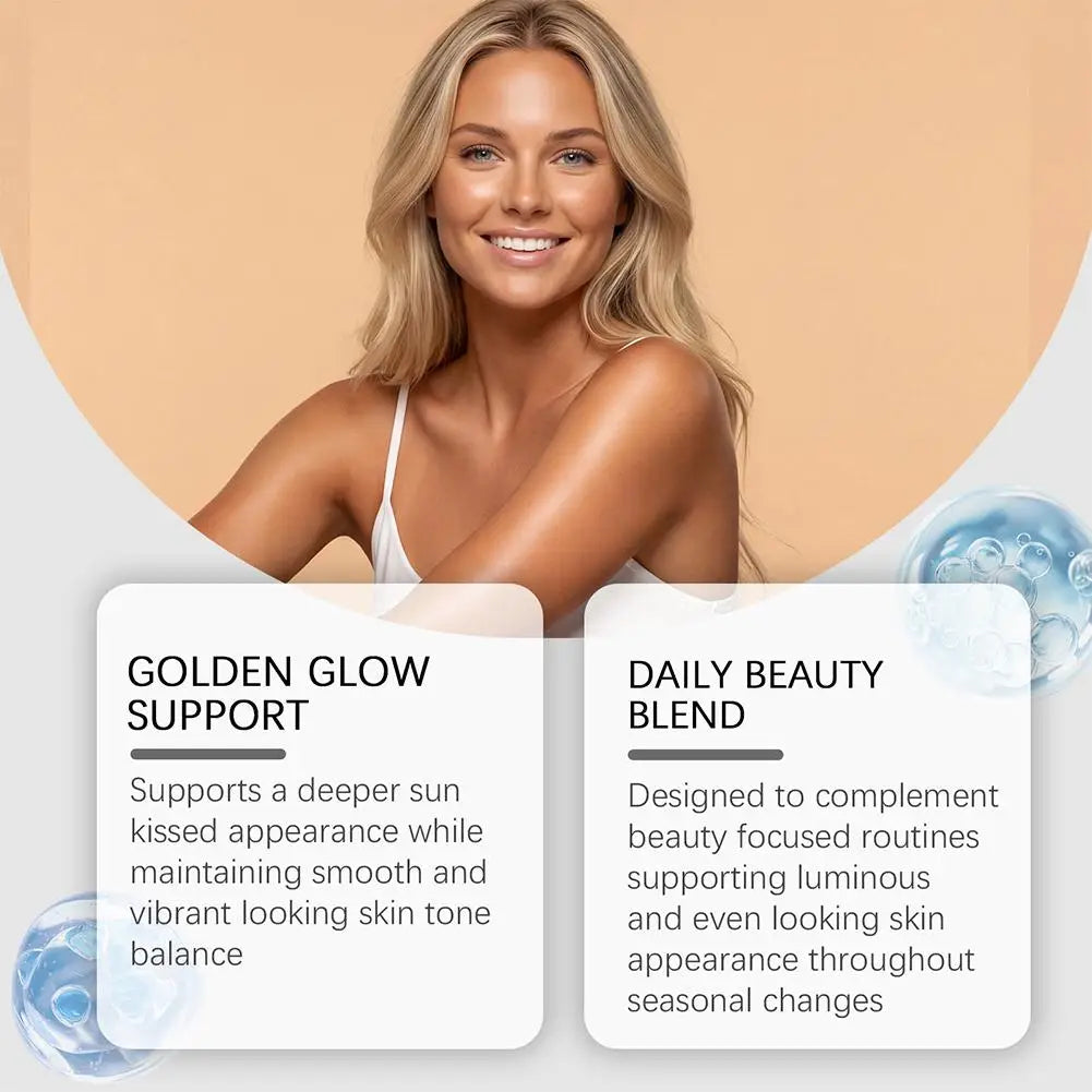 Sunleess Tanning Oral Liquid Sun Free Glow Patches Self Tanning with Beta Carotene Tannning Drops Drinkable for Glowing Skin