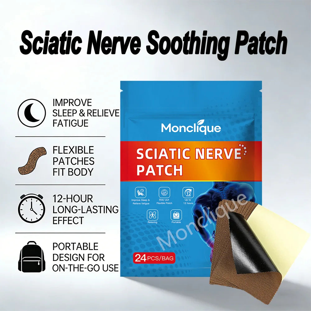 Sciatic Nerve Patch Buttocks Massage Soothing Bandage Breathable Acupuncture Pad Hip Care Patch Relax Body Electric Heating Pad