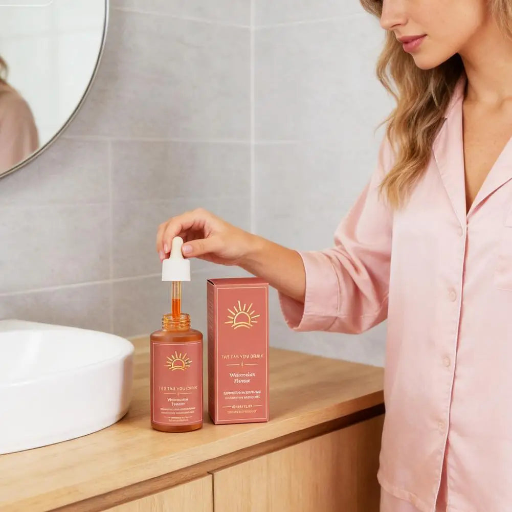 Sunleess Tanning Oral Liquid Sun Free Glow Patches Self Tanning with Beta Carotene Tannning Drops Drinkable for Glowing Skin