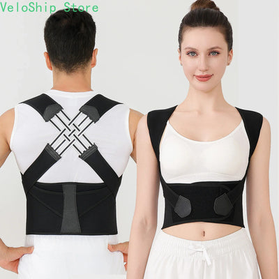 Adjustable Full Back Posture Corrector Back Brace Shoulder Straightener For Men Women Upper Lower Back Pain Relief Support Strap